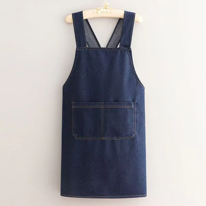 🔥Letzter Tag – 50% Rabatt🔥Langlebige Denim-Schürze mit praktischer Tasche – Perfekt für Küche, Garten & Grill