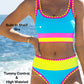 🏖️ Urlaubsangebot: 49% Rabatt 💃 Farbkontrast-Patchwork Nylon Sport-Bikini-Set (3-teilig)