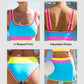 🏖️ Urlaubsangebot: 49% Rabatt 💃 Farbkontrast-Patchwork Nylon Sport-Bikini-Set (3-teilig)