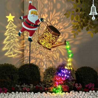 🎁🎁Weihnachts-Sonderverkauf – 50 % Rabatt💝Solare Santa-Gießkanne-Laterne🎄