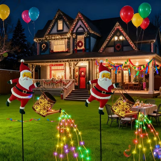 🎁🎁Weihnachts-Sonderverkauf – 50 % Rabatt💝Solare Santa-Gießkanne-Laterne🎄