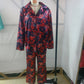Zweiteiliges Pyjama-Set mit langärmeligem Blumenmuster für Damen, Oberteil und Hose