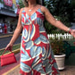 Women's Casual Printed Spaghetti Strap Dress