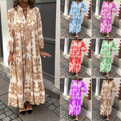 🌸Seasonal dress 50% OFF🌸 Bohemian printed maxi dress
