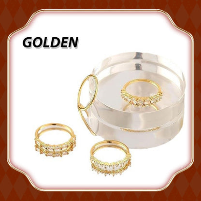 Stylisches und elegantes 4-teiliges Zirkonia Ringset für Damen