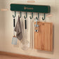 Multifunktionaler wandmontierter Messerhalter mit Haken