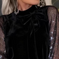 🔥Damen Paillettenkleid mit Schleife am Kragen