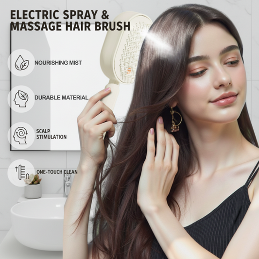 🧴💆Elektrische Sprüh- und Massage-Haarbürste♀️✨✨