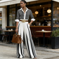 🎉50% Rabatt – Nur für kurze Zeit!✨Gestreiftes Shirt & weite Hose im Set – bequem & stilvoll für den Alltag🚀Kostenloser Versand